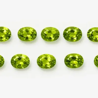 Lot de 10 Péridots Facettés – 4,1 Carats – Origine Chine