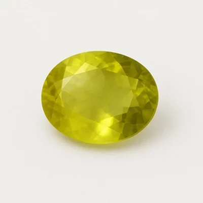 Quartz Lemon naturel ovale 7,20 carats – Pierre fine jaune éclatante