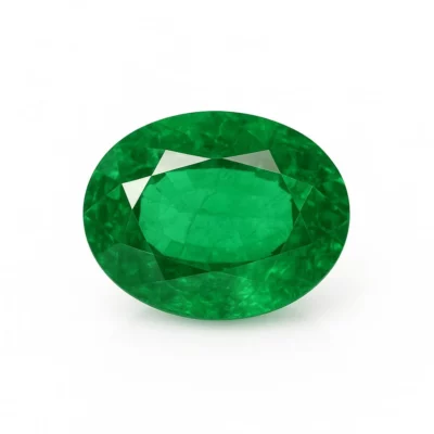 Émeraude naturelle verte 0,51 carat ovale mixte certifiée ITLGJ – 6,54 x 4,76 x 2,74 mm – Pierre du cœur – Joyaux du Monde