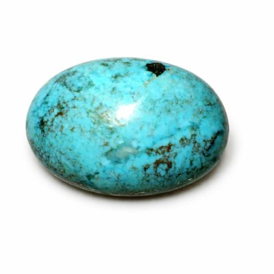 Cabochon turquoise du Tibet naturel poli 15 carats pour création de bijoux